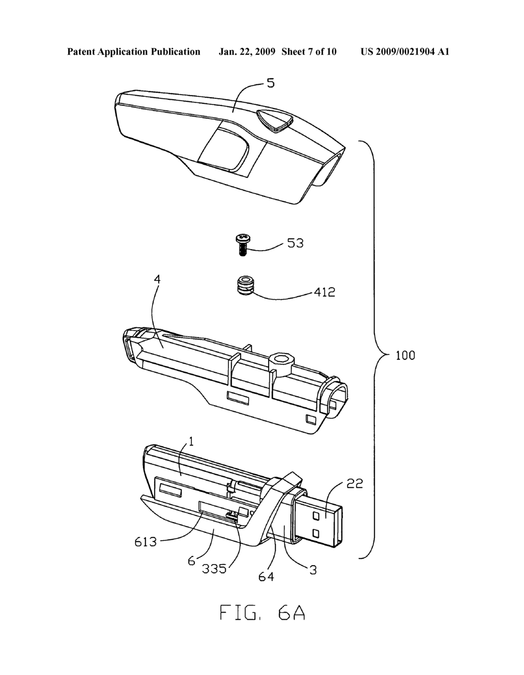 Flash memory device with retractable plug - diagram, schematic, and image 08