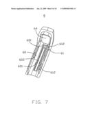 Flash memory device with retractable plug diagram and image