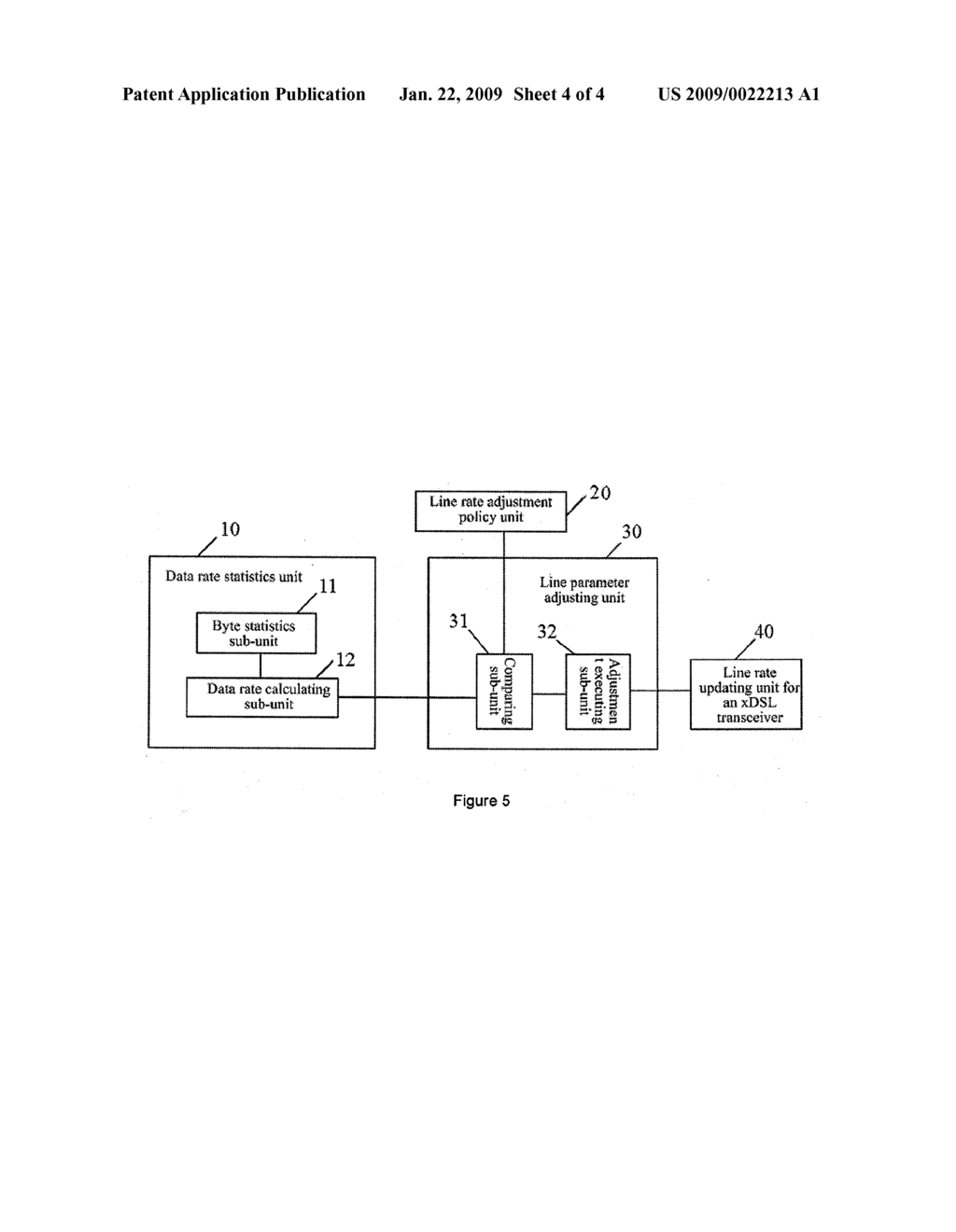 METHOD AND APPARATUS FOR SAVING POWER ON A DIGITAL SUBSCRIBER LINE - diagram, schematic, and image 05