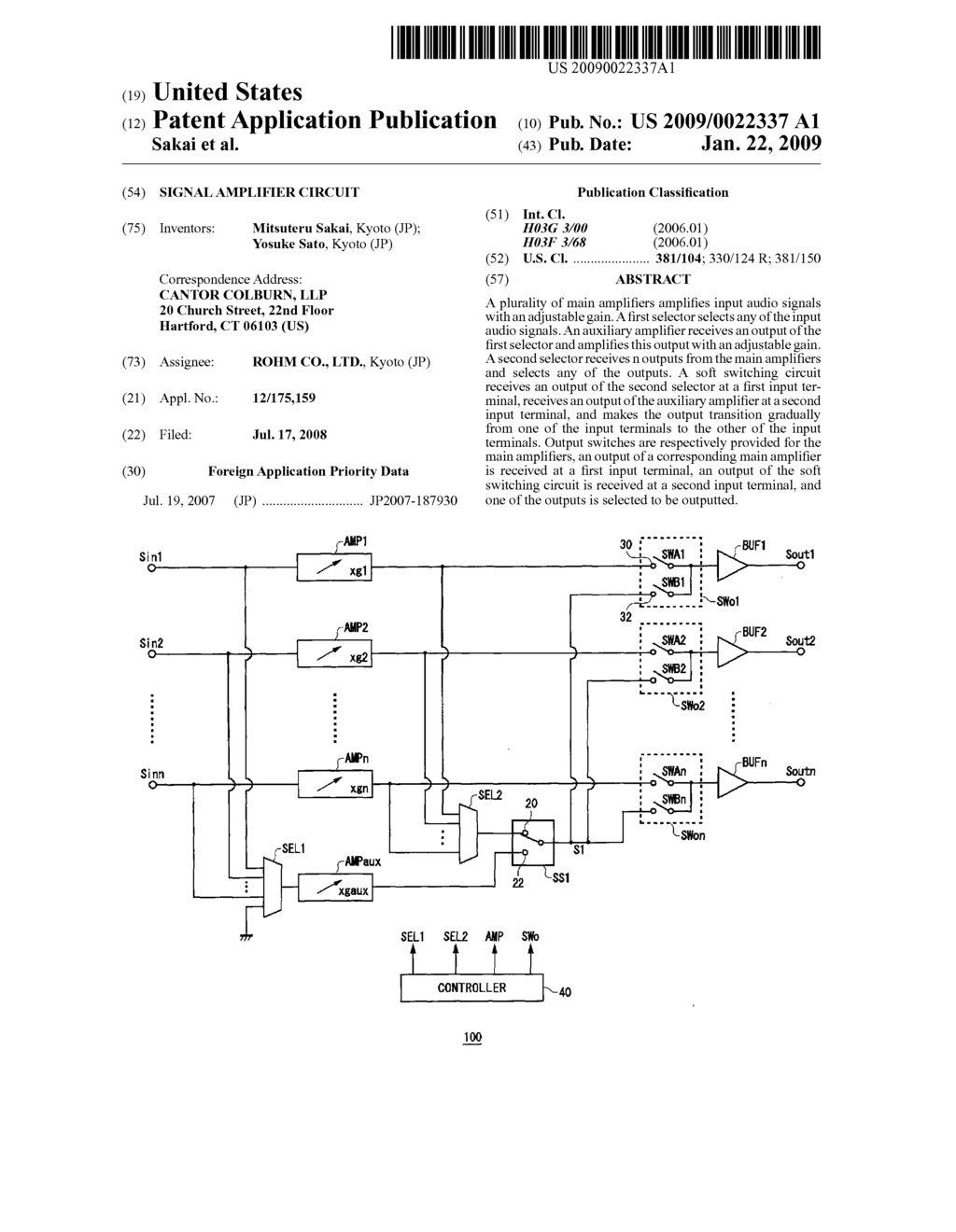 SIGNAL AMPLIFIER CIRCUIT - diagram, schematic, and image 01