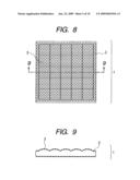 FILM AND ANTIREFLECTION FILM HAVING FINE IRREGULARITIES ON SURFACE, PRODUCTION METHOD FOR THE SAME, AND OPTICAL MEMBER USING THE SAME diagram and image