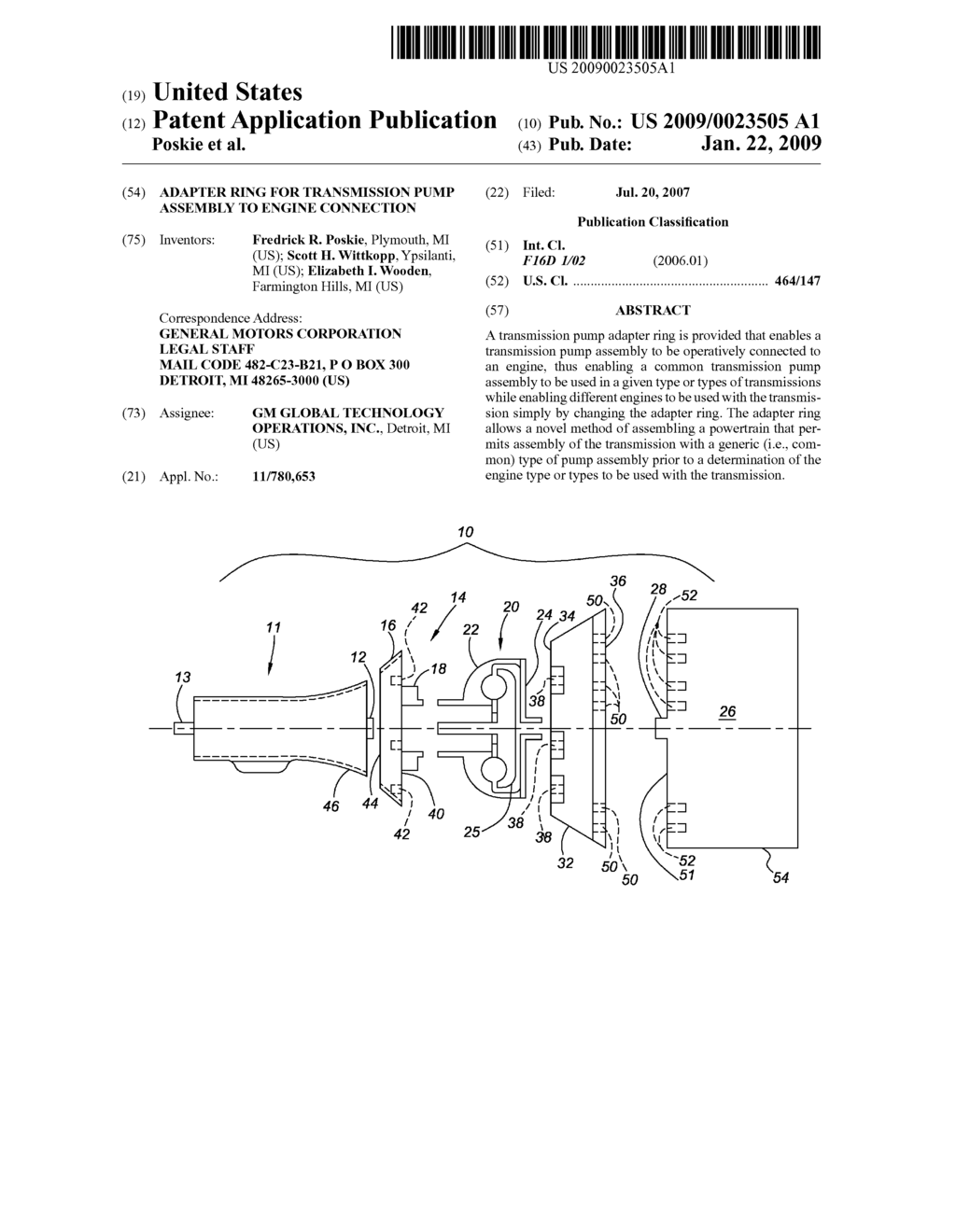 Adapter Ring for Transmission Pump Assembly to Engine Connection - diagram, schematic, and image 01