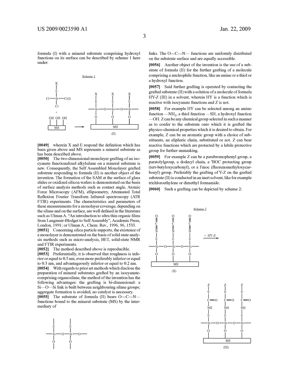 Trichloro Silyl Alkyl Isocyanate Molecule and Surface Modified Mineral Substrate - diagram, schematic, and image 04