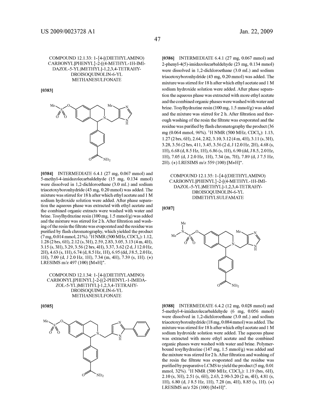 1,2,3,4-Tetrahydroisoquinoline Derivatives, Preparations Thereof and Uses Thereof - diagram, schematic, and image 48