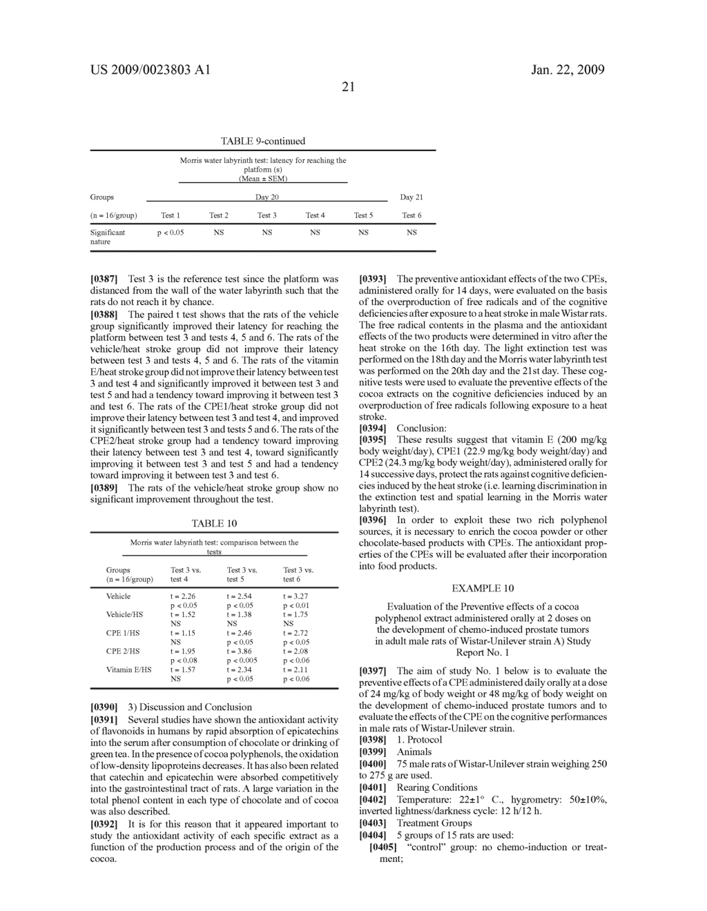 Use of cacao polyphenols for treating a prostate hyperplasia, a specific cacao extract and applications - diagram, schematic, and image 76