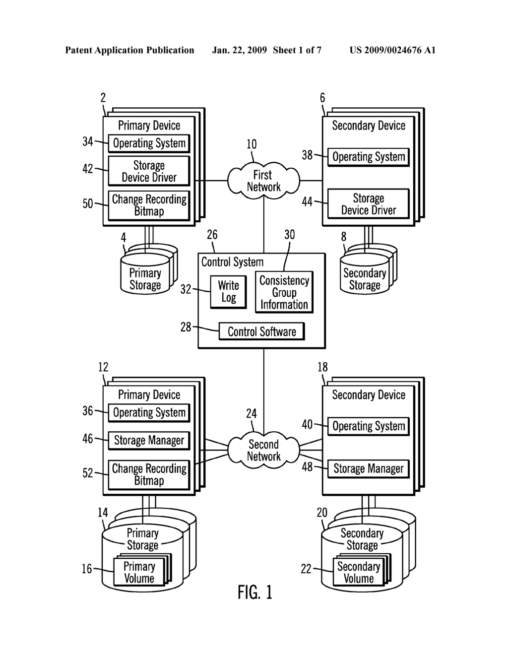 MANAGING THE COPYING OF WRITES FROM PRIMARY STORAGES TO SECONDARY STORAGES ACROSS DIFFERENT NETWORKS - diagram, schematic, and image 02