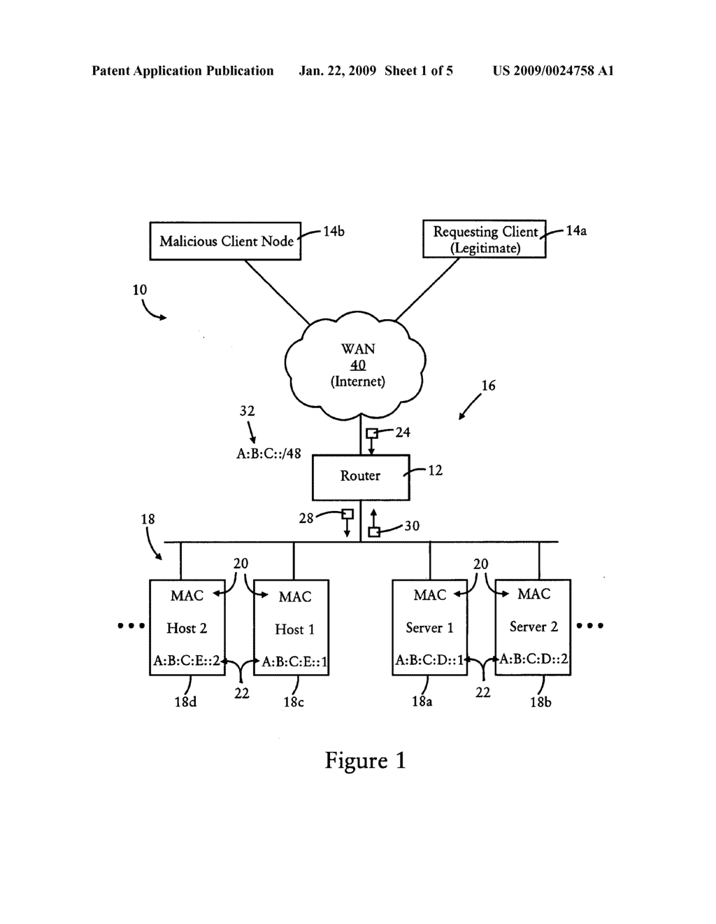 Detecting neighbor discovery denial of service attacks against a router - diagram, schematic, and image 02