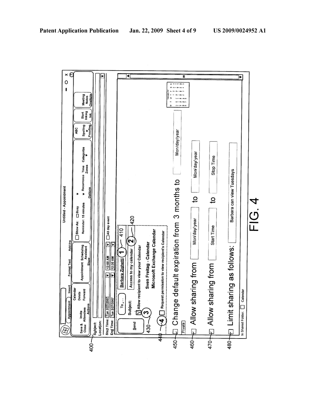 CONTROL AND VISIBILITY FOR DIGITAL CALENDAR SHARING - diagram, schematic, and image 05