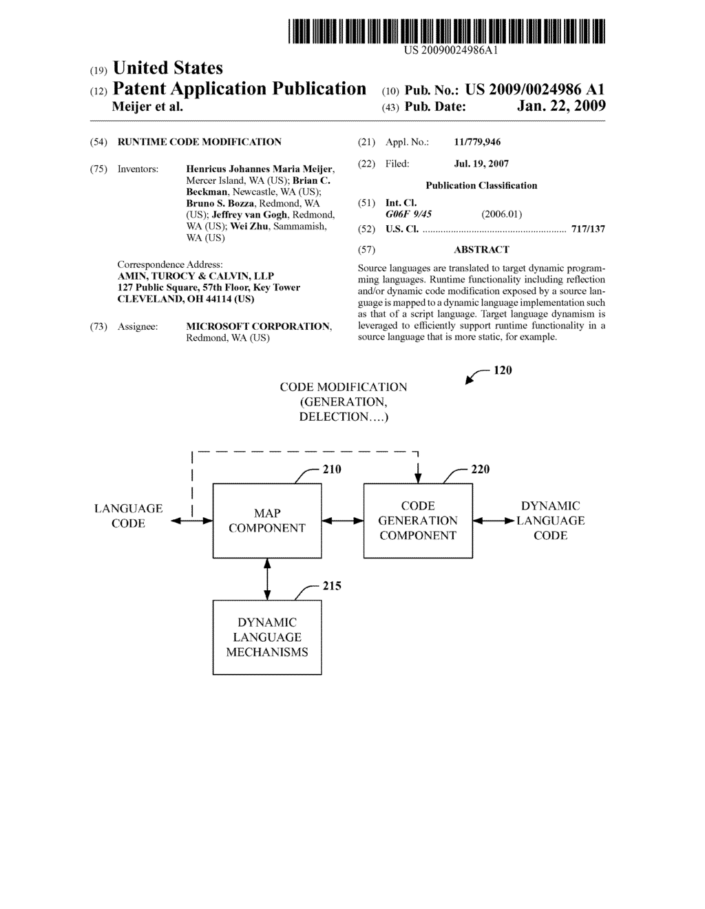 RUNTIME CODE MODIFICATION - diagram, schematic, and image 01