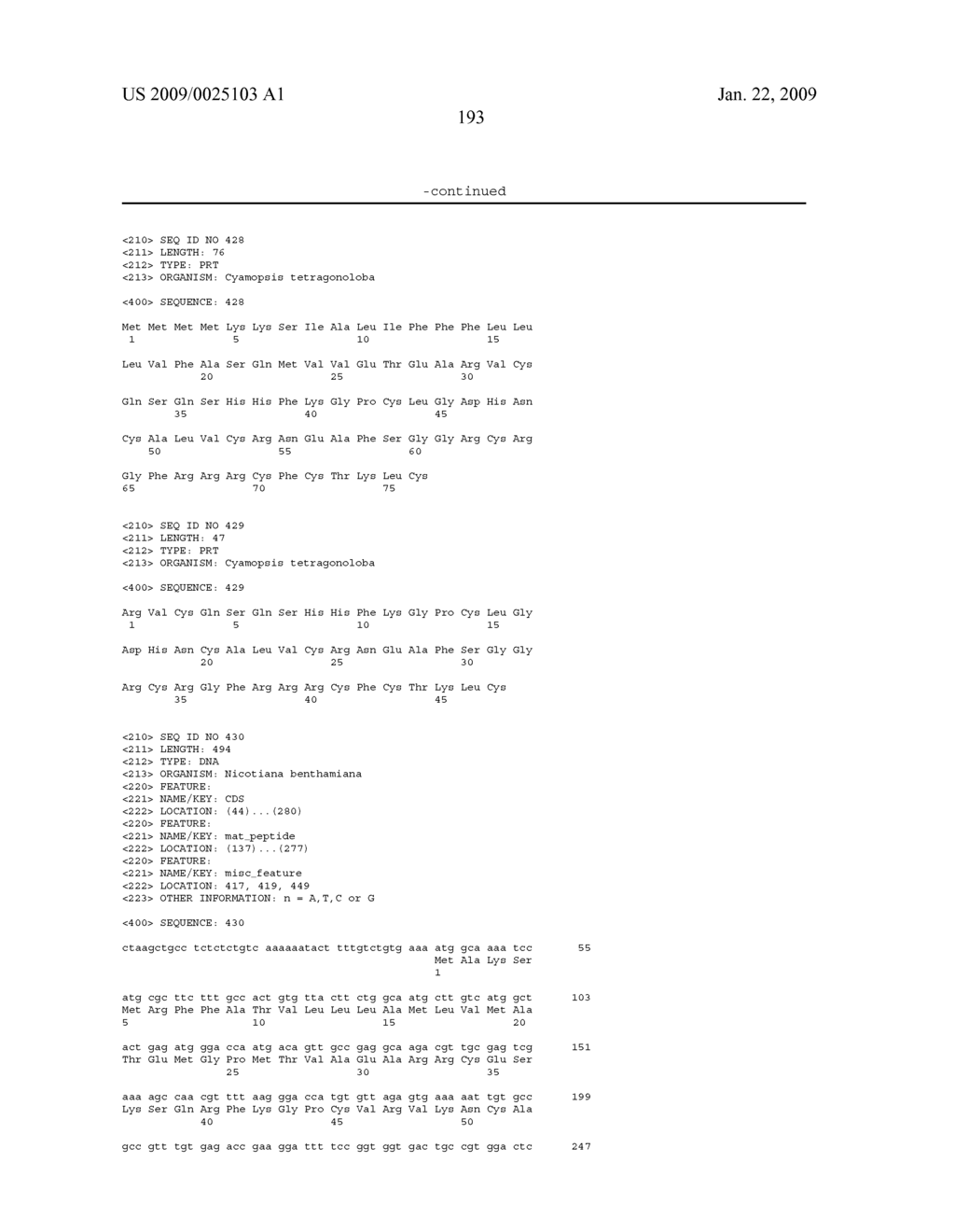 DEFENSIN POLYNUCLEOTIDES AND METHODS OF USE - diagram, schematic, and image 195