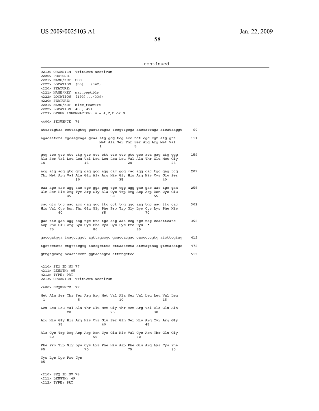 DEFENSIN POLYNUCLEOTIDES AND METHODS OF USE - diagram, schematic, and image 60