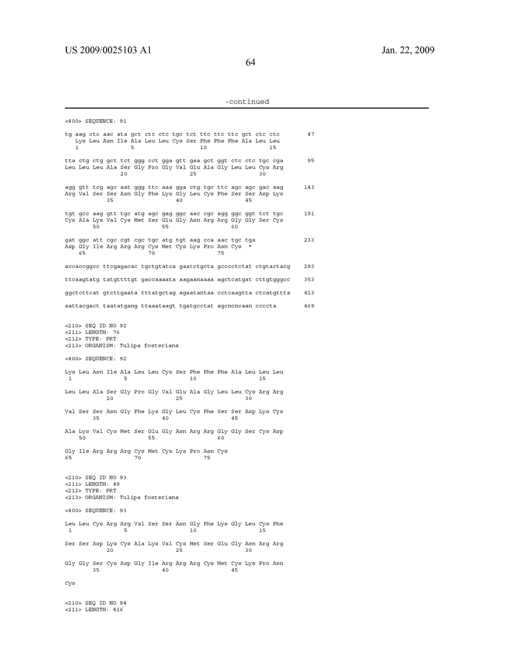 DEFENSIN POLYNUCLEOTIDES AND METHODS OF USE - diagram, schematic, and image 66