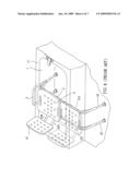 Bathing chair with turnable seat diagram and image