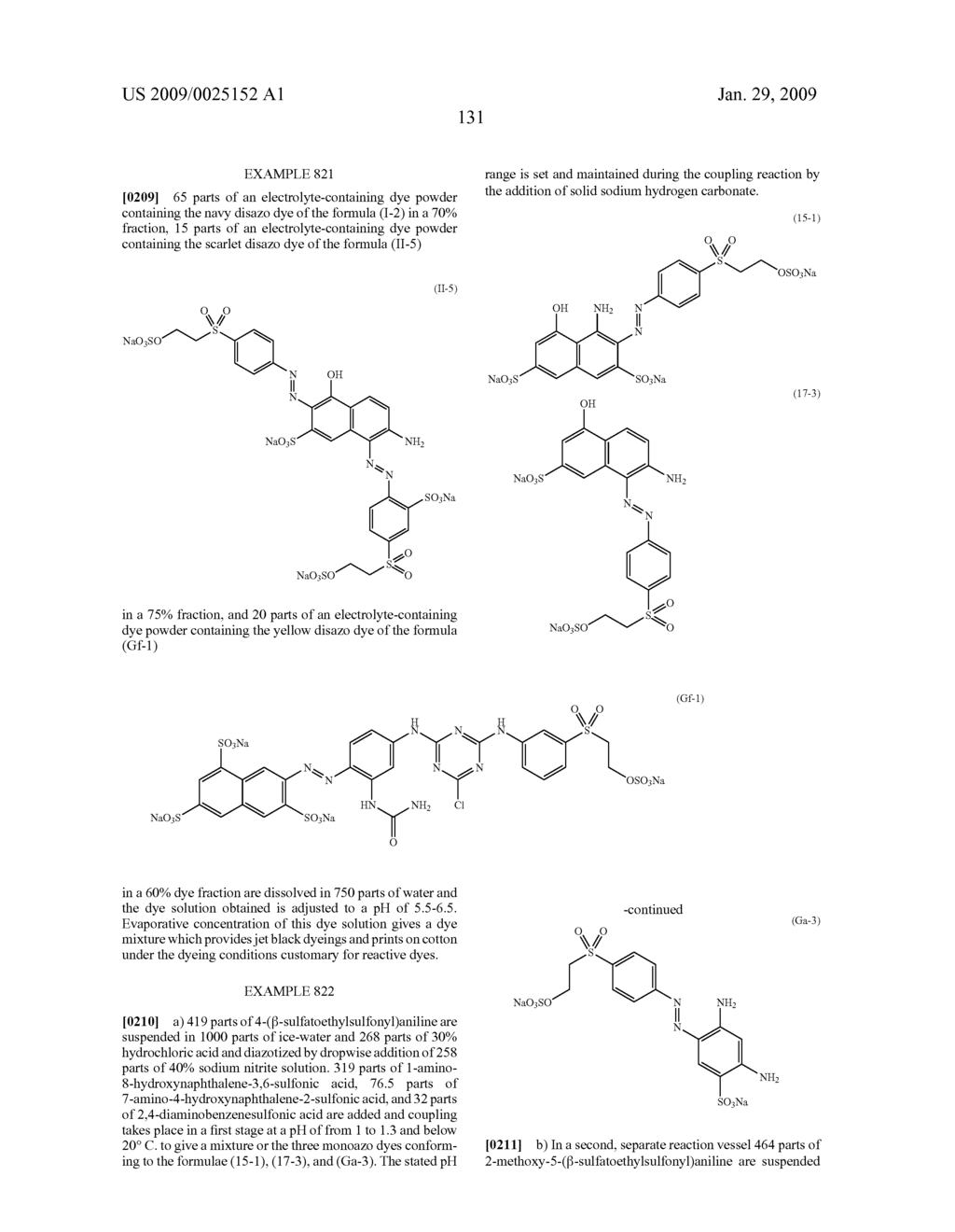 DYE MIXTURES OF FIBER-REACTIVE AZO DYES, THEIR PREPARATION AND USE - diagram, schematic, and image 132