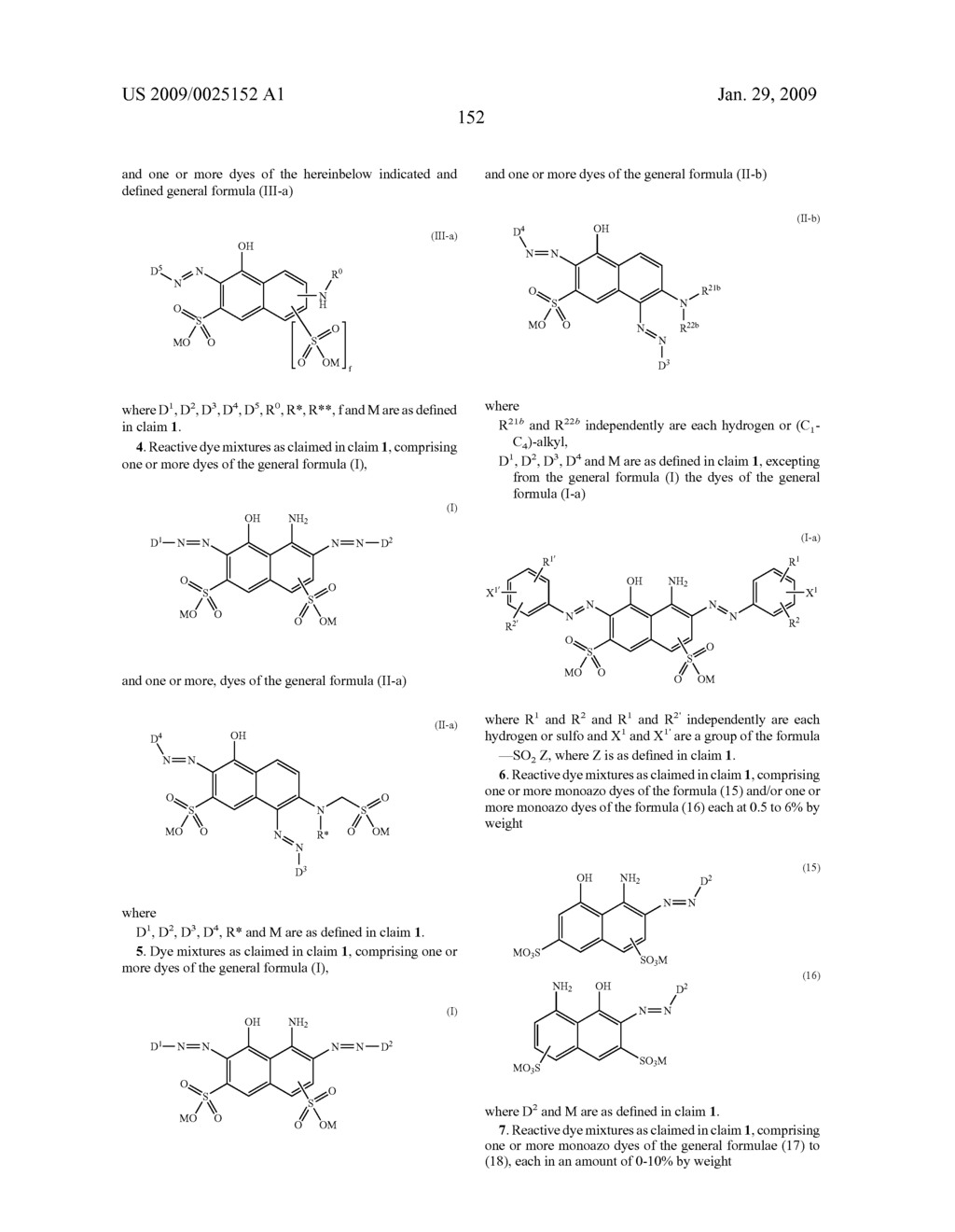 DYE MIXTURES OF FIBER-REACTIVE AZO DYES, THEIR PREPARATION AND USE - diagram, schematic, and image 153