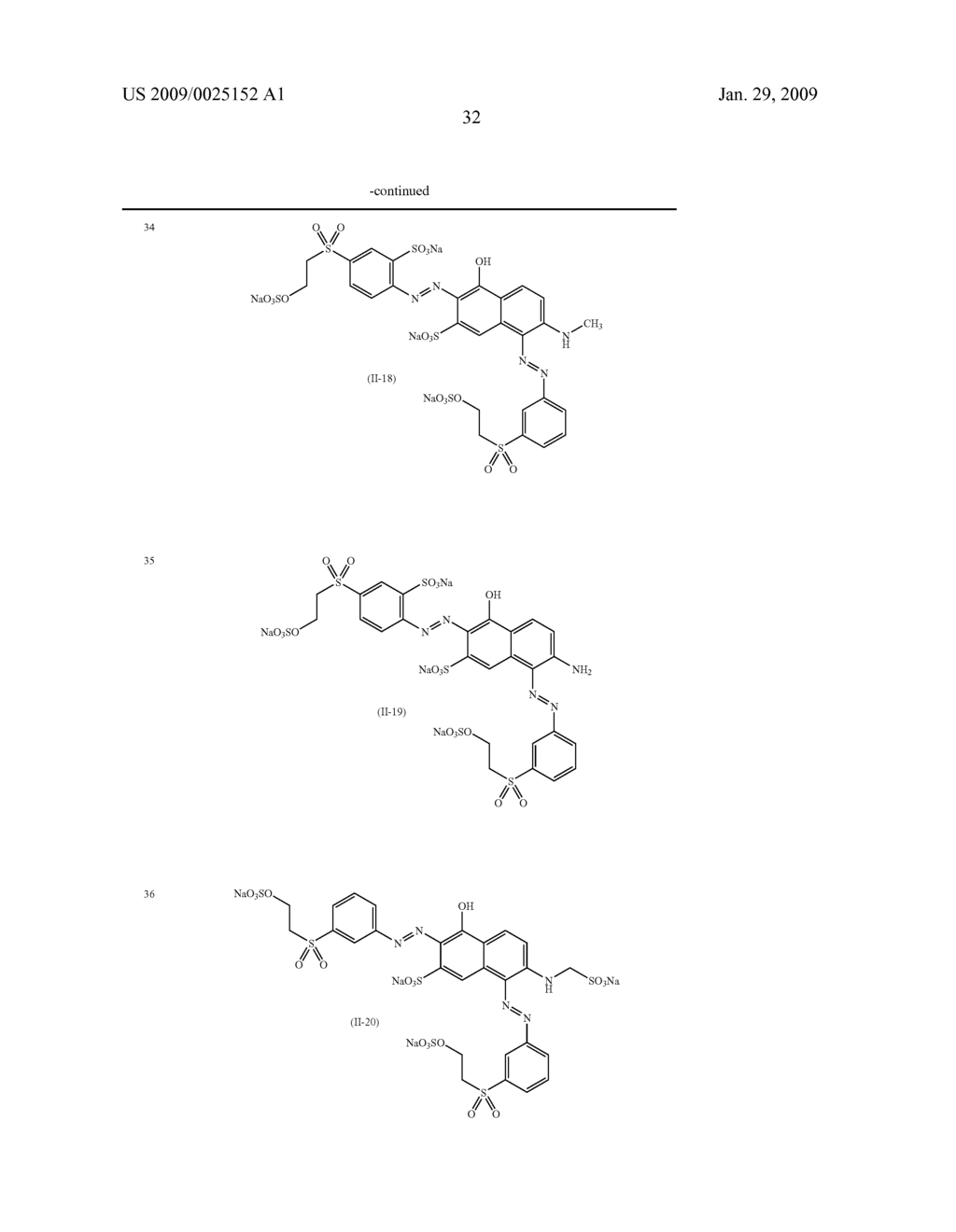 DYE MIXTURES OF FIBER-REACTIVE AZO DYES, THEIR PREPARATION AND USE - diagram, schematic, and image 33