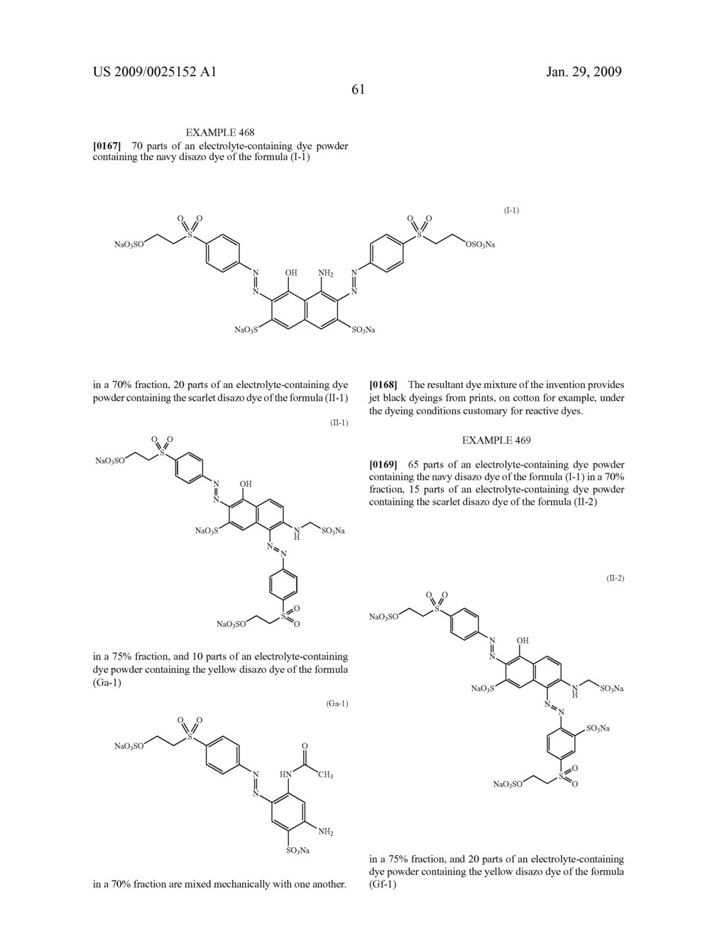 DYE MIXTURES OF FIBER-REACTIVE AZO DYES, THEIR PREPARATION AND USE - diagram, schematic, and image 62