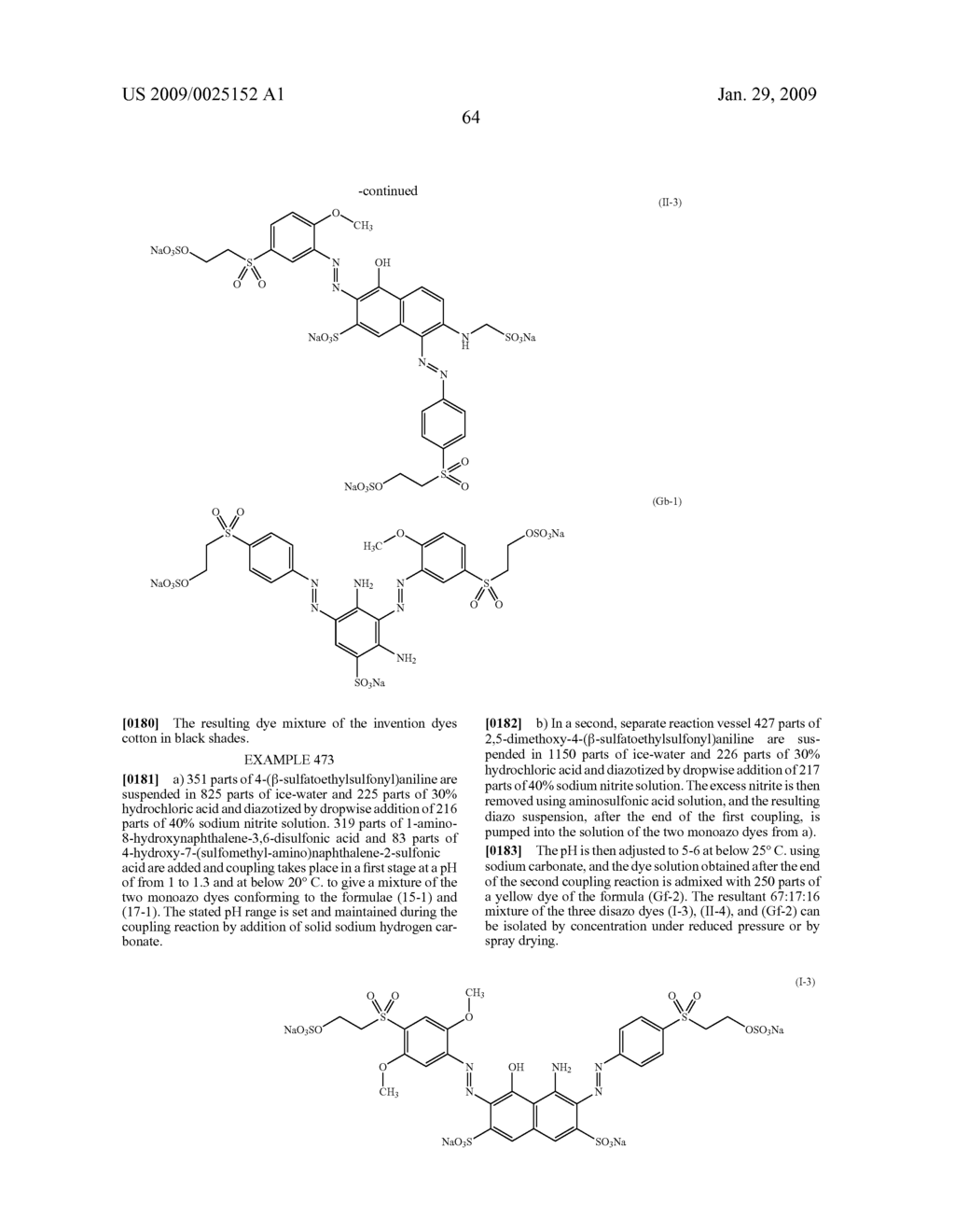 DYE MIXTURES OF FIBER-REACTIVE AZO DYES, THEIR PREPARATION AND USE - diagram, schematic, and image 65