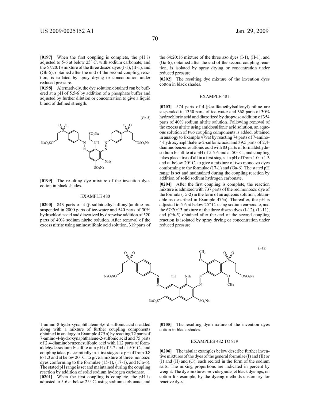 DYE MIXTURES OF FIBER-REACTIVE AZO DYES, THEIR PREPARATION AND USE - diagram, schematic, and image 71