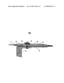 Tri-wheeled modular housing telescopic grass trimmer diagram and image