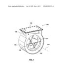 Securing catalyst element in catalytic converter with bolted bar diagram and image