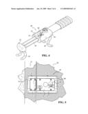 Device for actively threatening extrinsic destruction of a lock diagram and image