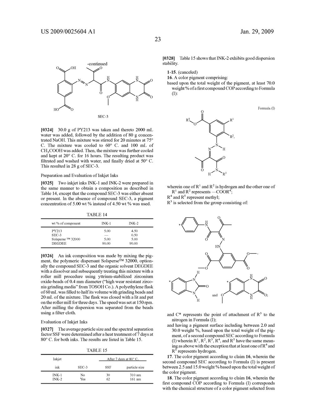 NOVEL YELLOW PIGMENTS AND NON-AQUEOUS PIGMENT DISPERSIONS - diagram, schematic, and image 24