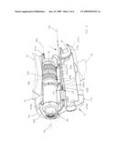 DEVICE FOR CLOSING A FUSELAGE CONNECTED TO A TOWED SUBMARINE OBJECT AND THE APPLIANCE THUS EQUIPPED diagram and image