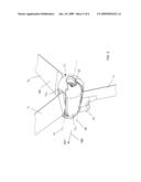 DEVICE FOR CLOSING A FUSELAGE CONNECTED TO A TOWED SUBMARINE OBJECT AND THE APPLIANCE THUS EQUIPPED diagram and image