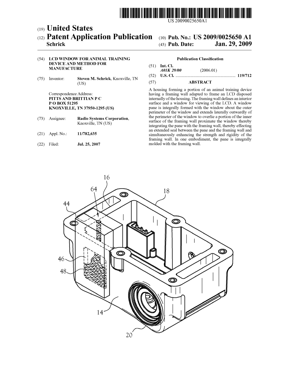 LCD Window for Animal Training Device and Method for Manufacture - diagram, schematic, and image 01