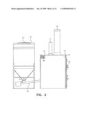 Automatically controlled outdoor pelletized bio-fuel-burning hydronic heater diagram and image