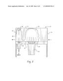 WAREWASH MACHINE ARM AND NOZZLE CONSTRUCTION WITH SET SPRAY PATTERN diagram and image