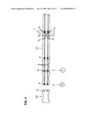 Method and device for applying adhesive agent to coating elastic string-like material diagram and image