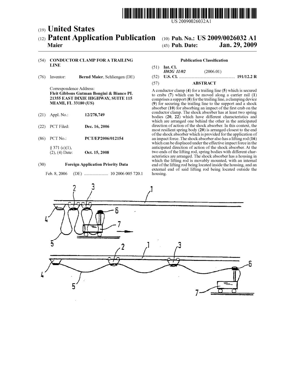 CONDUCTOR CLAMP FOR A TRAILING LINE - diagram, schematic, and image 01