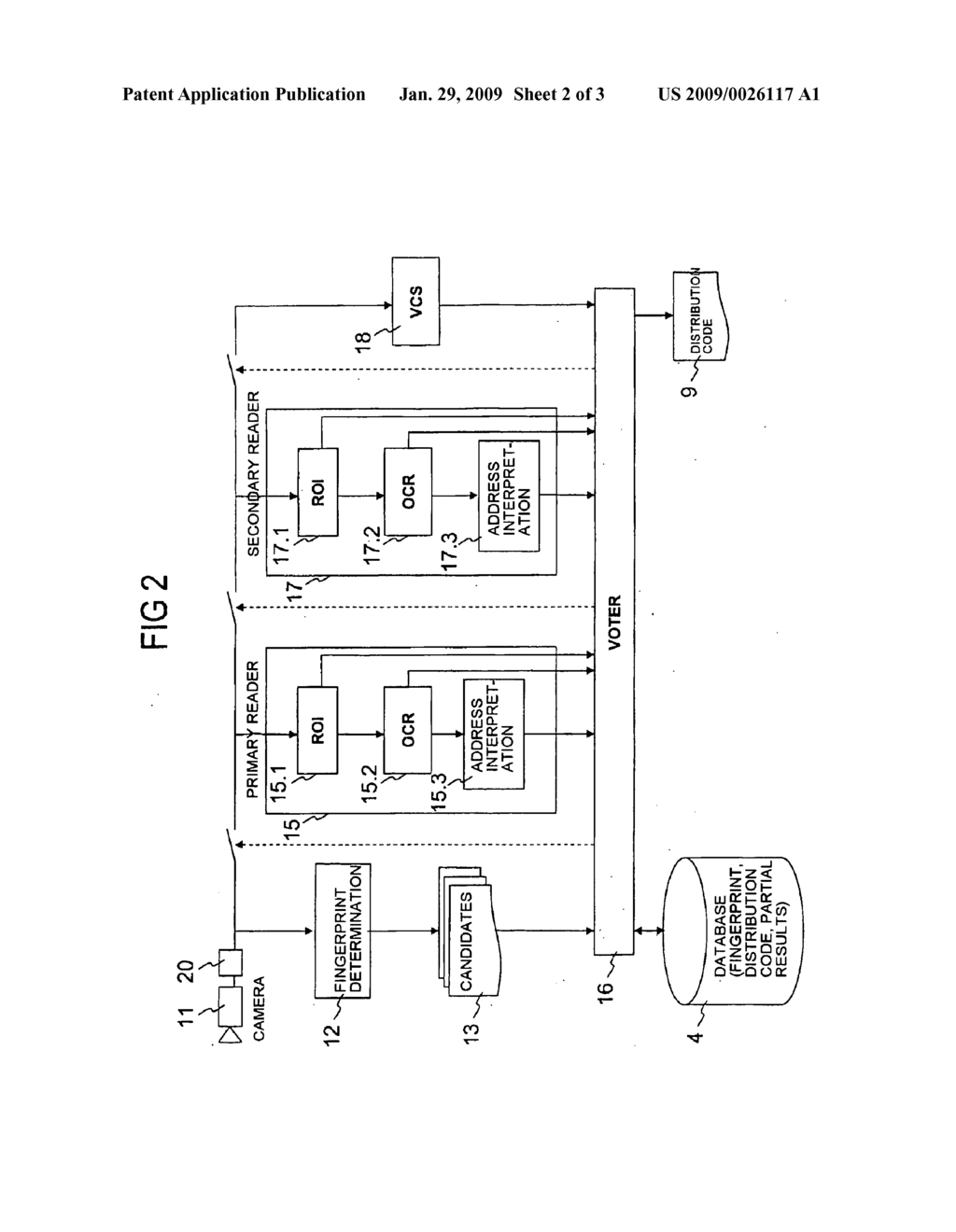 Method for sorting addressed mailings according to the destination address - diagram, schematic, and image 03