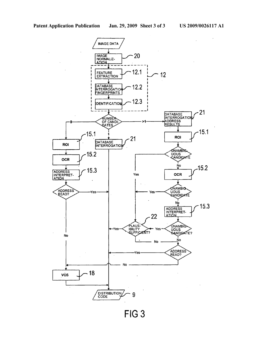 Method for sorting addressed mailings according to the destination address - diagram, schematic, and image 04