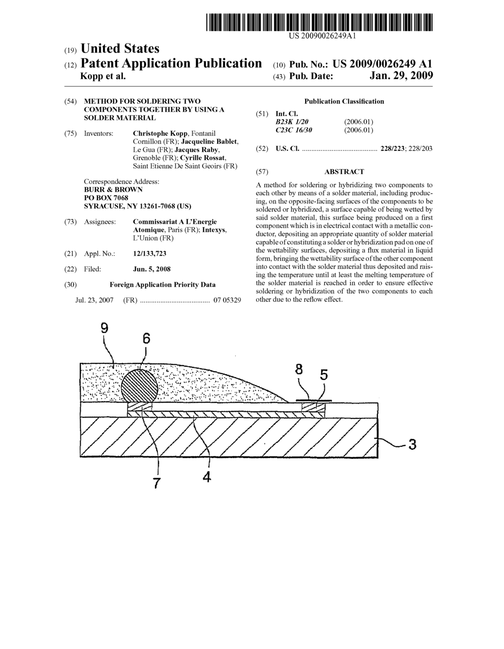 METHOD FOR SOLDERING TWO COMPONENTS TOGETHER BY USING A SOLDER MATERIAL - diagram, schematic, and image 01