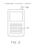 WIRELESS COMMUNICATION DEVICE WITH VIBRATING MODULE diagram and image