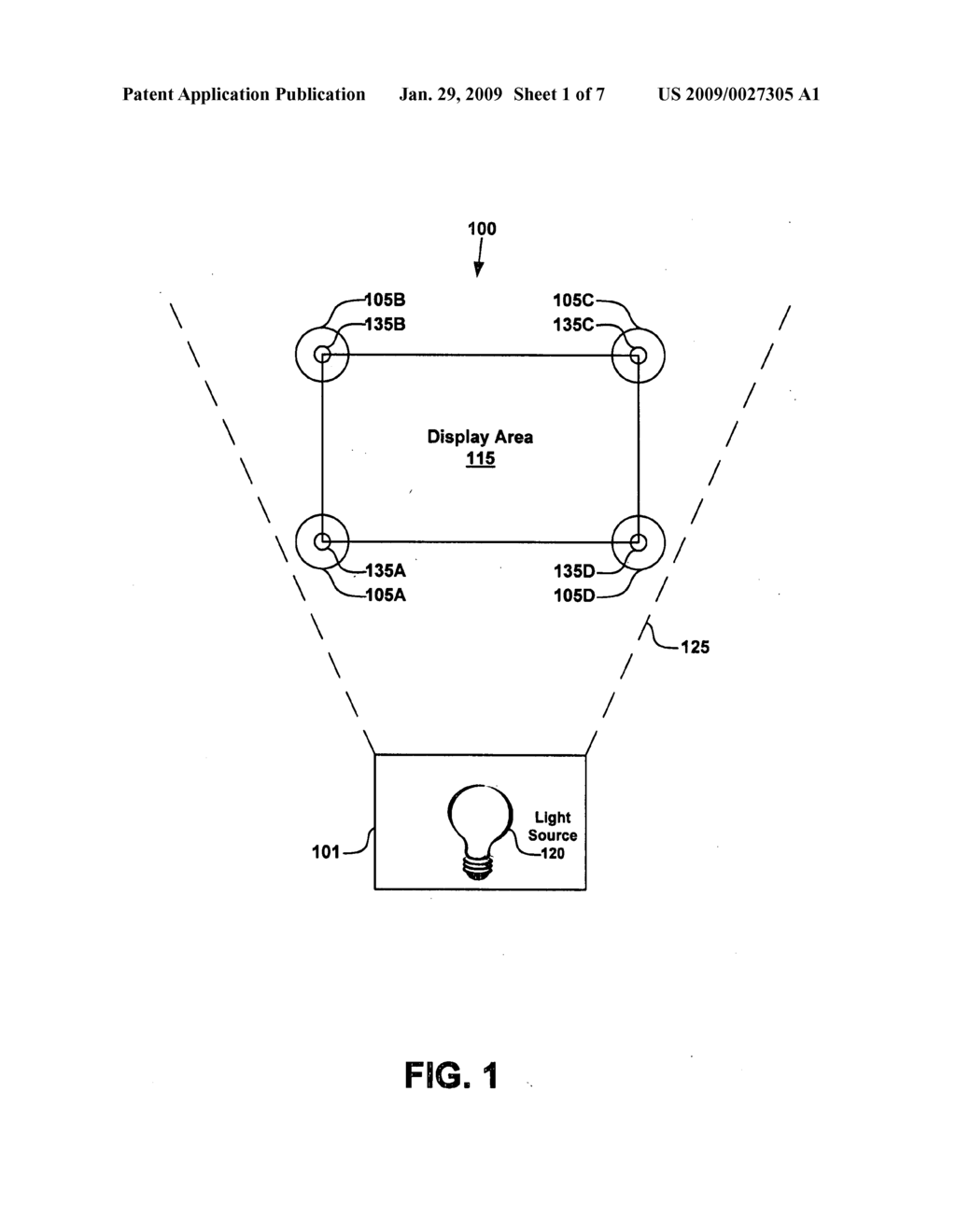 Plurality of self-activating display shaping devices defining a display area - diagram, schematic, and image 02