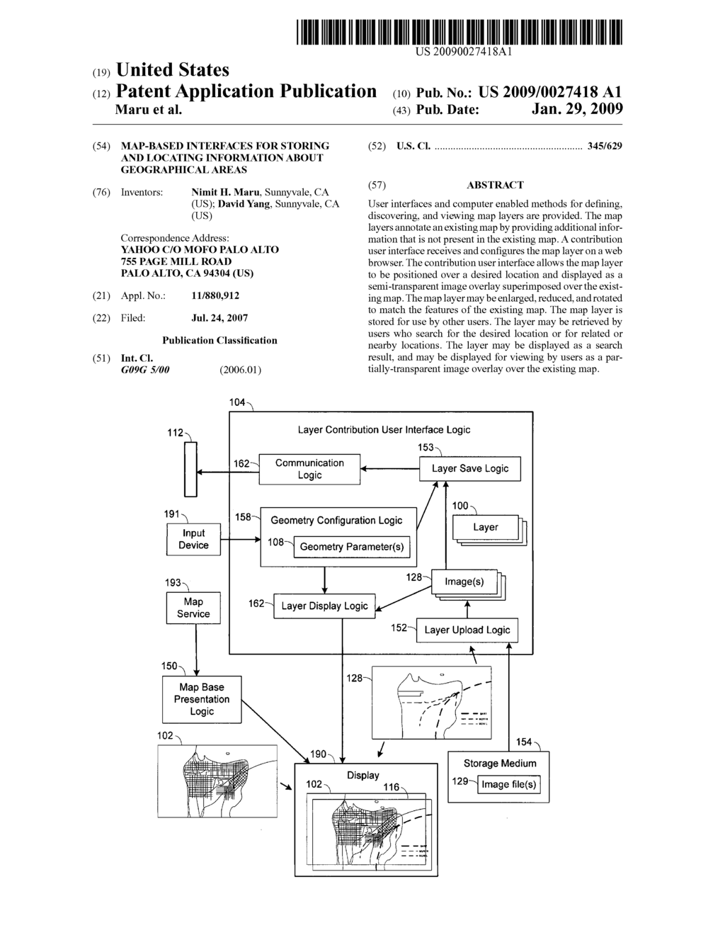 Map-based interfaces for storing and locating information about geographical areas - diagram, schematic, and image 01