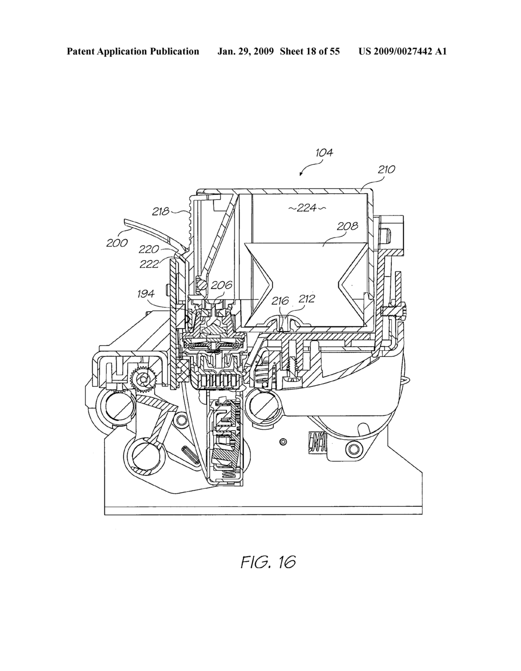 PRINT ENGINE WITH NESTED CRADLE, PRINTHEAD CARTRIDGE AND INK CARTRIDGES - diagram, schematic, and image 19