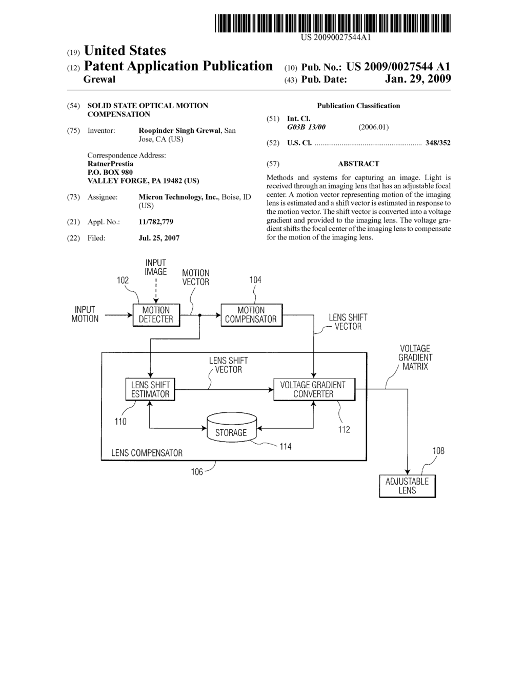 SOLID STATE OPTICAL MOTION COMPENSATION - diagram, schematic, and image 01