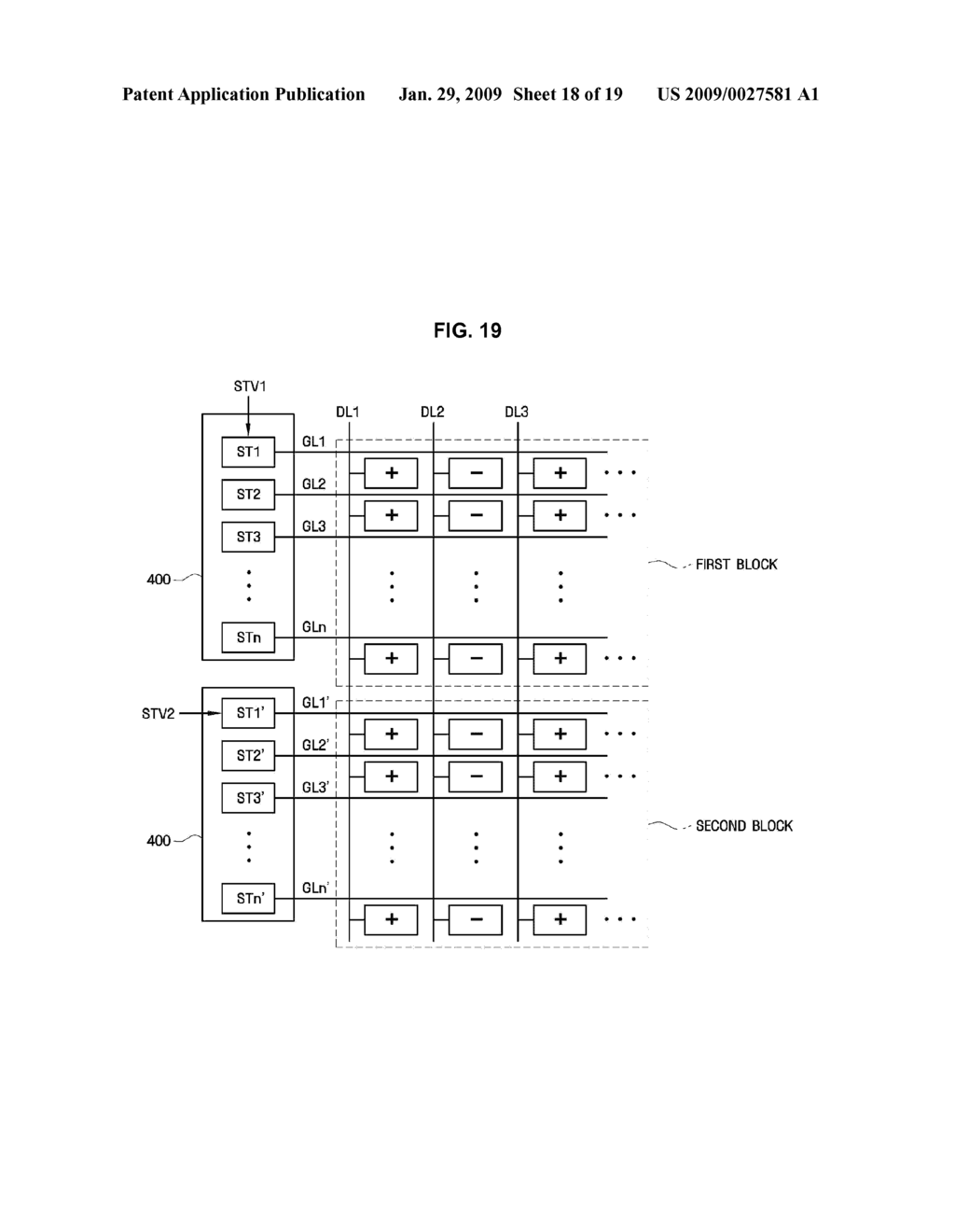 LIQUID CRYSTAL DISPLAY AND METHOD OF DRIVING THE SAME - diagram, schematic, and image 19