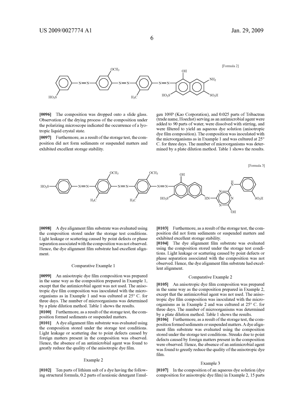 COMPOSITION FOR ANISOTROPIC DYESTUFF FILM, ANISOTROPIC DYESTUFF FILM AND POLARIZING ELEMENT - diagram, schematic, and image 08