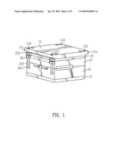 Injection mold with a tie bar diagram and image