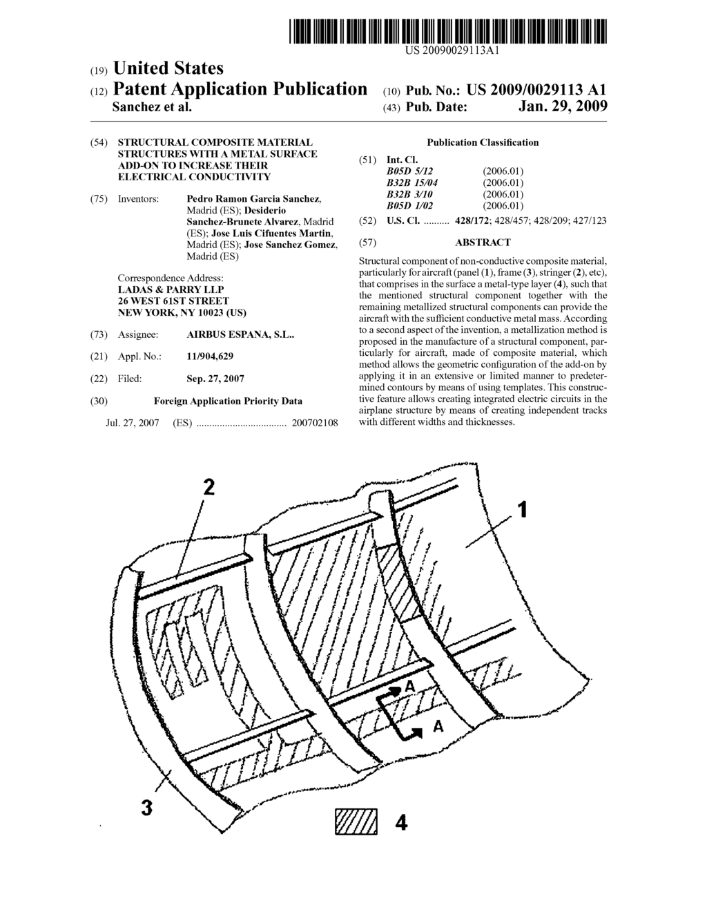 Structural composite material structures with a metal surface add-on to increase their electrical conductivity - diagram, schematic, and image 01