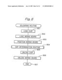 Soldering method for mounting semiconductor device on wiring board to ensure invariable gap therebetween, and soldering apparatus therefor diagram and image