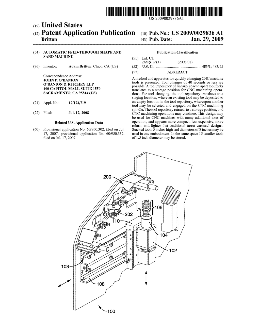 AUTOMATIC FEED-THROUGH SHAPE AND SAND MACHINE - diagram, schematic, and image 01