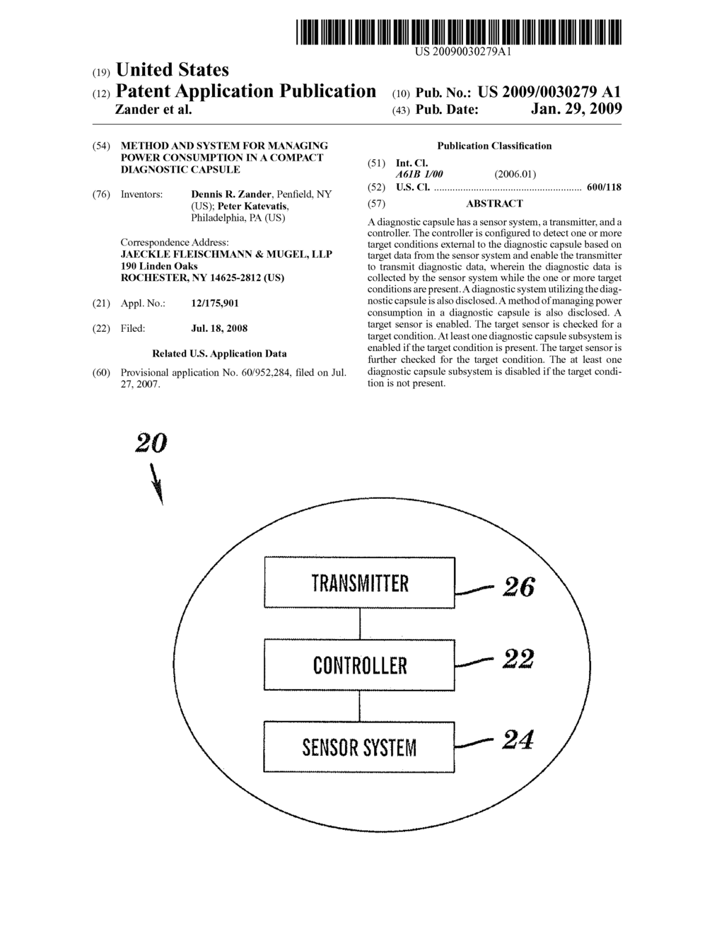 METHOD AND SYSTEM FOR MANAGING POWER CONSUMPTION IN A COMPACT DIAGNOSTIC CAPSULE - diagram, schematic, and image 01