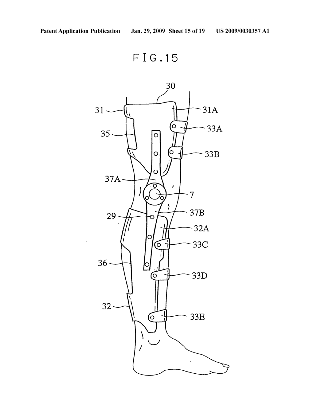 Rotary joint of articulation prosthetic implement having rotating load setting means, articulation prosthetic implement using the rotary joint and method of making articulation
prosthetic implement - diagram, schematic, and image 16